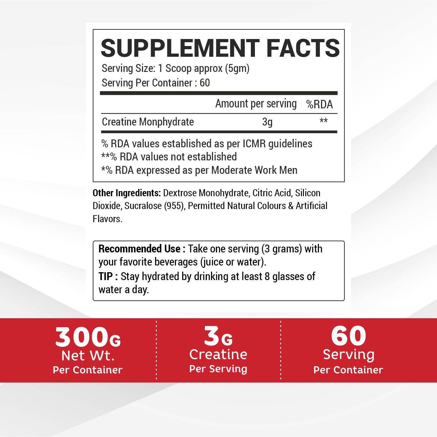 Proence Creatine, 60 Servings (3 g per Serving) - Image 2