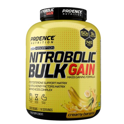 Proence Nitrobolic Bulk Gain - 3 Kg (6.6 Lbs), Creamy Banana