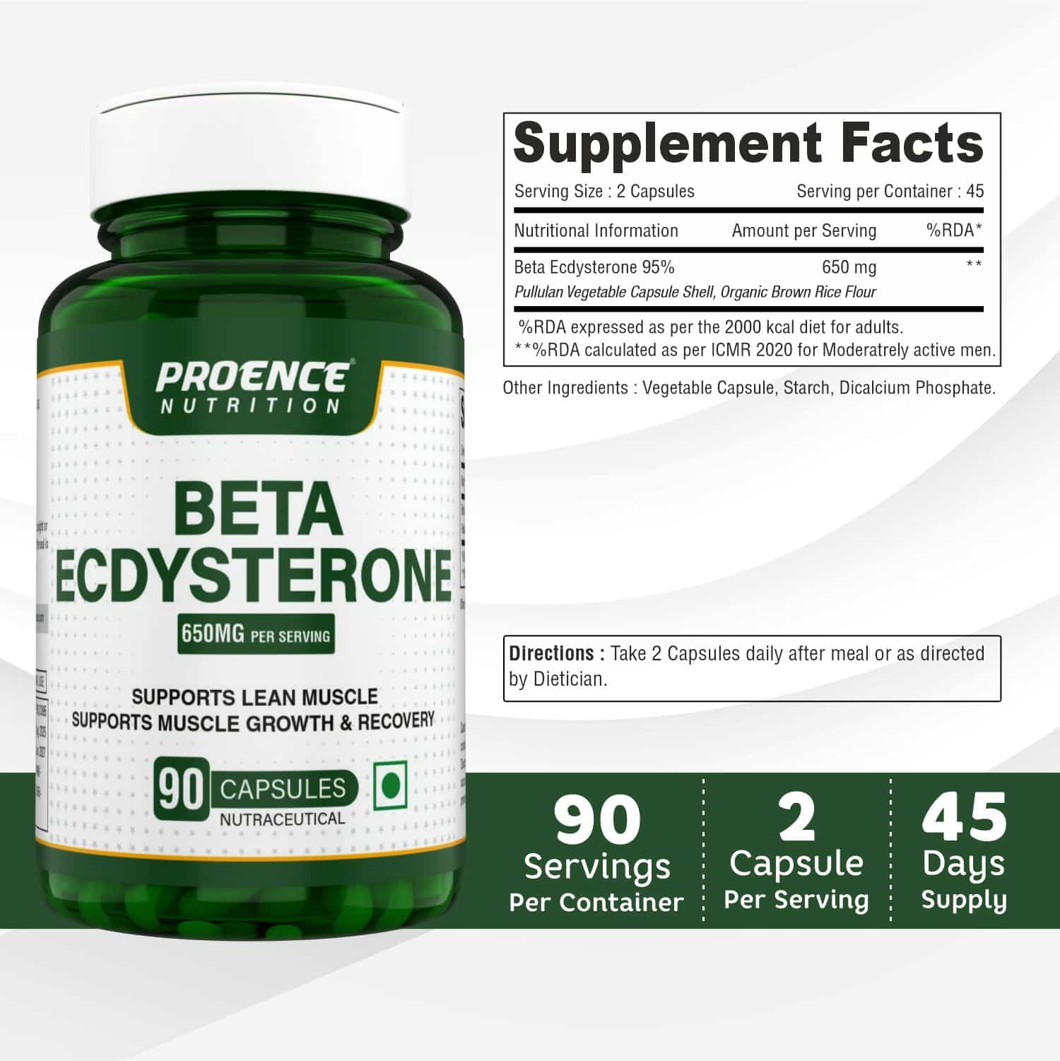 Proence Beta Ecdysterone 90 Capsules - Image 2