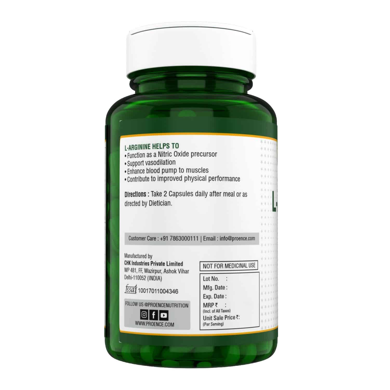 Proence L-Arginine 90 Capsules - Image 3